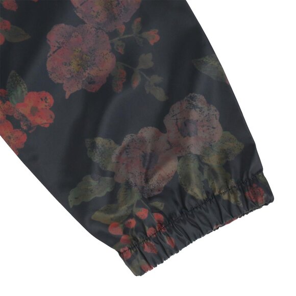 Men's Floral Windbreaker Hooded Half Zipper Jacket for Hiking Trip Size S - Picture 4 of 6